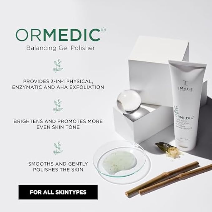 IMAGE SKINCARE , ORMEDIC BALANCING GEL POLISHER, DAILY FACIAL CLEANSER TO SMOOTH, BRIGHTEN & REFINE SKIN WITH A BLEND OF NATURAL INGREDIENTS, 3.2OZ - Image 2